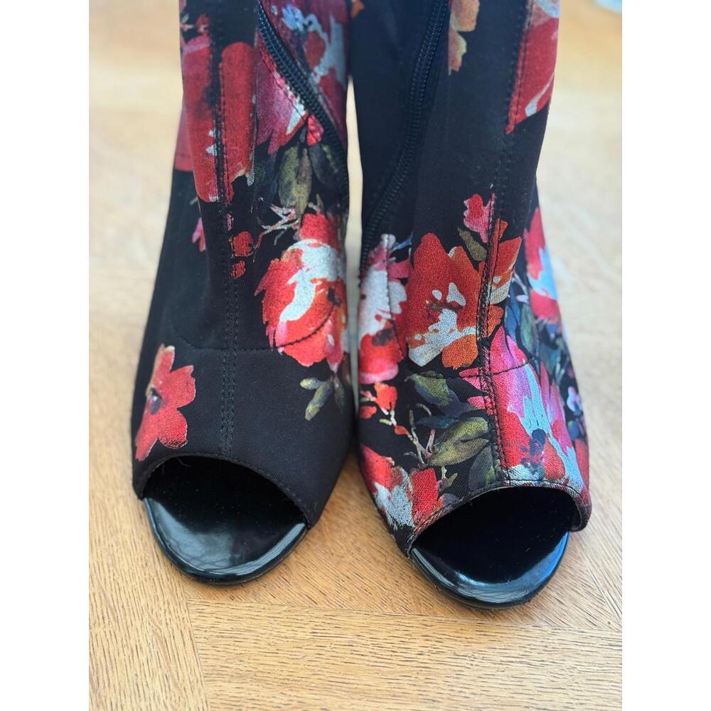 Cape Robbin Over The Knee Peep Toe Floral Boots Size 10M - Picture 4 of 15